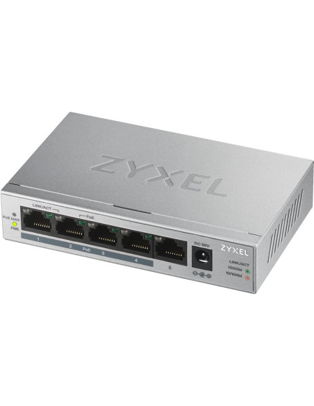 Redes ZYXEL GS1005HP-EU0101F - Switch 5P Zyxel 100/1000 POE+60W GS1005HP