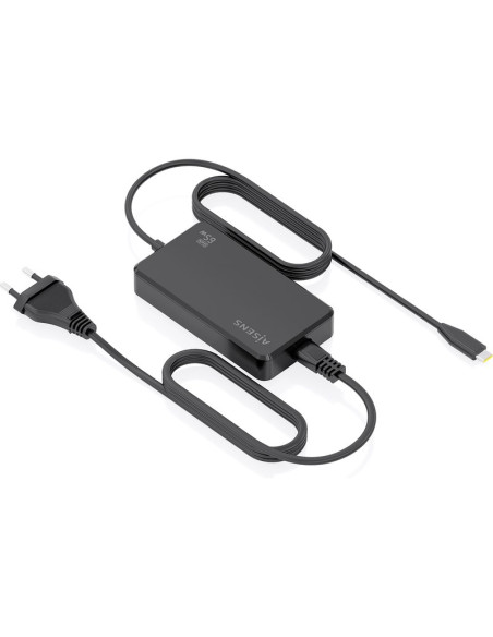 Accesorio AISENS ASCH-1PD65D068-BK - Cargador corriente Aisens 1xUSBC 1,8mts QC 65W GaN