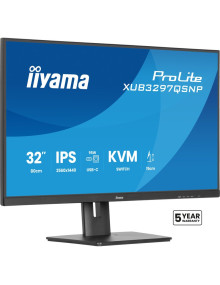 Red IIYAMA XUB3297QSNP-B1 - Iiyama xub3297qsnp-b1 32" ips-panel 2560x1440 350cd m usb-c dock lan 95w pd dp-out kvm usb 3x3.2+1xc