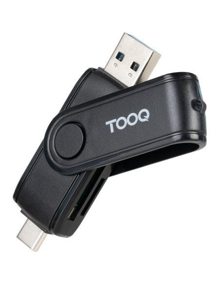 Accesorio TOOQ TQR-3003B - Lector tarjetas usb-c 2.0+usb-a 3.0, sd/tf, negro
