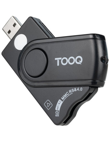 Accesorio TOOQ TQR-3012B - Lector tarjetas dnie, sim, sd/tf, usb-a negro