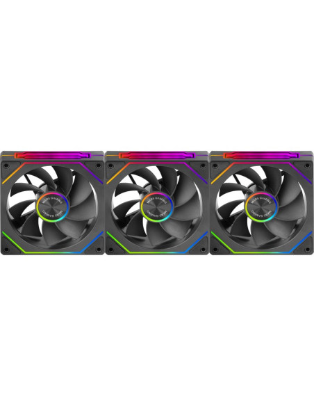 Refrigeracion MARS GAMING MFLINKFINITYKIT2R - Pack 3 ventiladores invertidos mars gaming mf-linkfinitykit2r 12cm argb