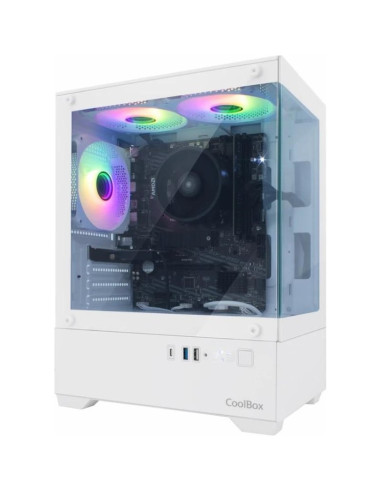 Caja COOLBOX COO-CHA-GM200W-0 - Coolbox Caja Gaming MATX GM200 V.Lite ARGB S.FTE B