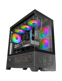 Caja MARS GAMING MCLCDX - Caja semitorre atx mc-lcdx negro mars gaming