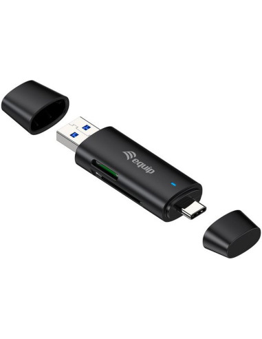 Accesorio EQUIP EQUIP-245462 - Equip 245462 lector de tarjeta usb 3.2 gen 1 (3.1 gen 1) type-a/type-c negro