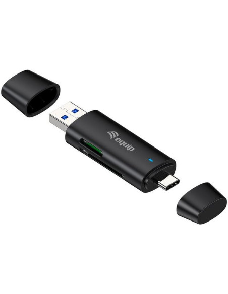 Accesorio EQUIP EQUIP-245462 - Equip 245462 lector de tarjeta usb 3.2 gen 1 (3.1 gen 1) type-a/type-c negro