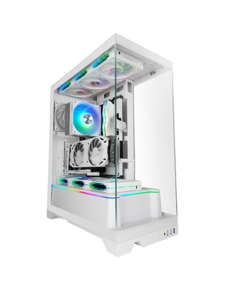 Caja MARS GAMING MCPRISMAW - Caja pc gaming semitorre mars gaming mc-prisma blanca
