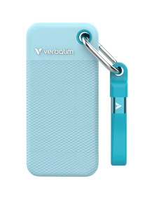 Disco VERBATIM VERBA-32324 - Verbatim pocket ssd usb 3.2 gen 2 1tb polar blue incl. two rubber sleeves