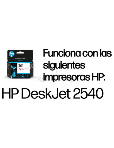 Cartucho de tinta CH562EE HP - HP Envy 5530, Deskjet 1010,1510 Cartucho Tricolor nº301 Amarillo