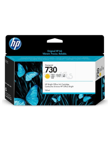 Consumible Gran Formato P2V64A HP - Cartucho de tinta HP DesignJet 730 amarillo de 130 ml