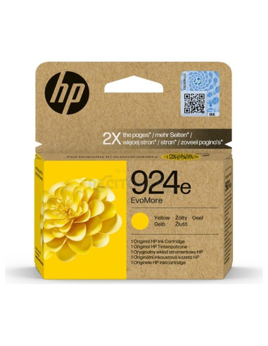 Cartucho de tinta 4K0U9NE HP - HP TINTA AMARILLO 800P OFFICEJET PRO 8120, 8130 SERIES - 924E (ALTA CAPACIDAD XL)
