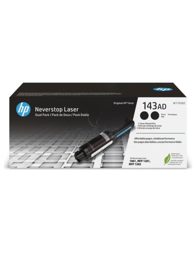 Toner W1143AD HP - HP TONER NEGRO NEVERSTOP LASER 1000A,1000N,1000W,1001NW, 1200A,1200NW,1200W,1202NW,1202W - PACK 2 UD.