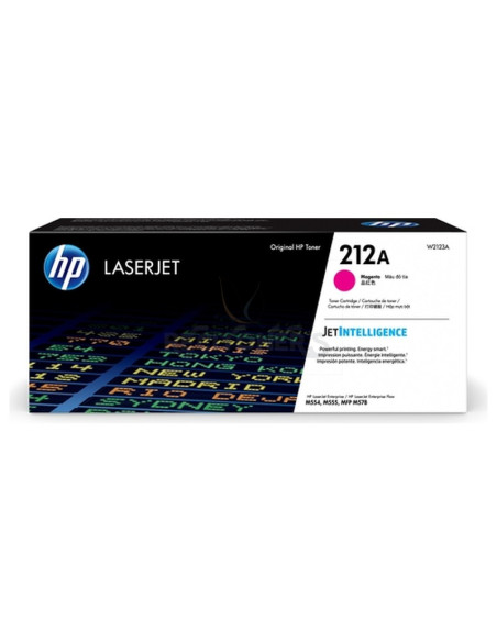 Toner W2123A HP - HP TONER MAGENTA LASERJET ENTERPRISE M554, M555, M578 -212A