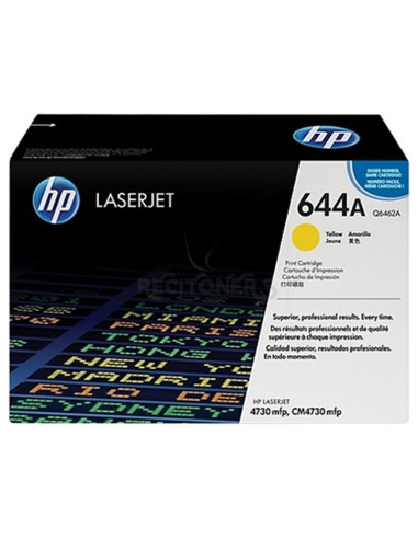 Toner Q6462A HP - HP Laserjet Color 4730 Toner Amarillo, 12.000 Paginas (descatalogado)
