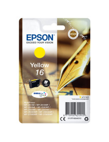 Cartucho de tinta C13T16244022 EPSON - Epson DURABrite Ultra Ink Cartucho Amarillo 16 (Blister+ Alarma acustico/Radiofrecuencia)