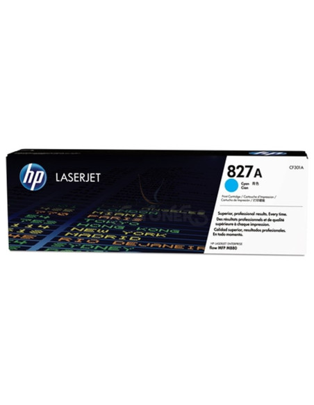 Toner CF301A HP - HP LaserJet MFP M880 nº827A Toner Cian 32.000 paginas