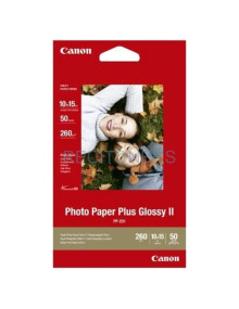 Papeleria 2311B003 CANON - CANON PAPEL FOTOGRÁFICO PLUS GLOSSY II - BLANCO BRILLO - PP-201 - 10X15CM 265GR - 4X6 - 50 HOJAS