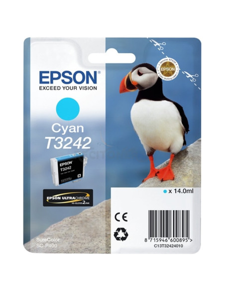 Cartucho de tinta C13T32424010 EPSON - EPSON SURECOLOR SC-P400 CARTUCHO CIAN