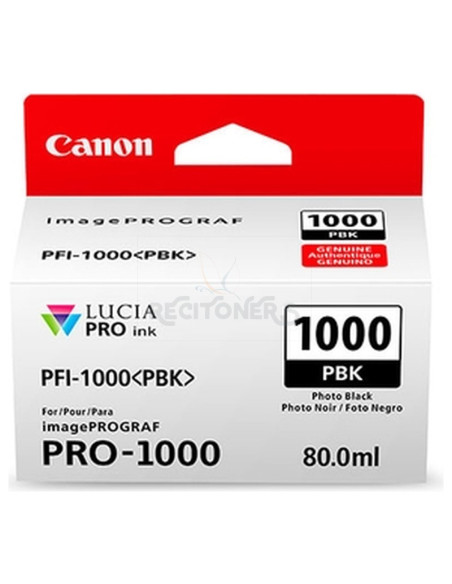 Cartucho de tinta 0546C001 CANON - CANON TINTA FOTO NEGRO IMAGEPROGRAF PRO 1000 - PFI 1000PBK