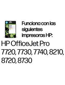 Cartucho de tinta 6ZC69AE-301 HP - HP Paquete de 4 cartuchos de tinta Original 953 negro/cian/magenta/amarillo 2