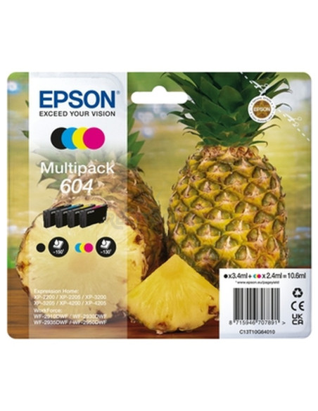 Cartucho de tinta C13T10G64010 EPSON - EPSON Cartucho 4 colores Multipack 604 XP-2200, WF-2910DWF Piña