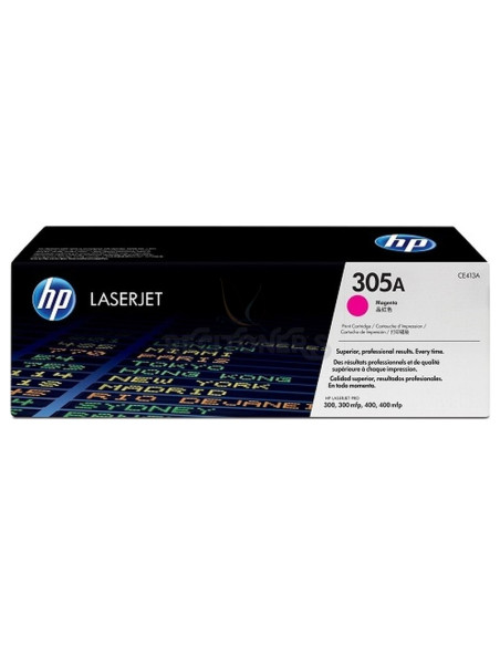 Toner CE413A HP - HP TONER MAGENTA LASERJET PRO 300 400 COLOR / M 351 A / MFP / M 375 NW / M 451 DN / DW / NW - 305A