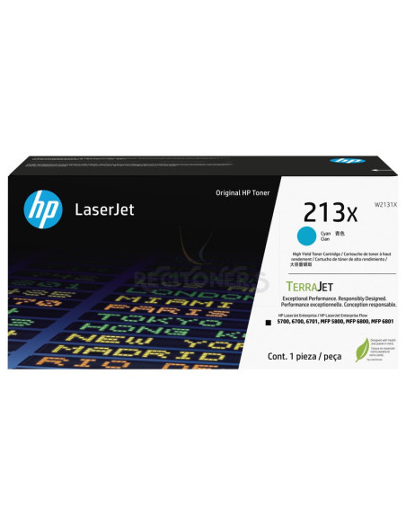 Toner W2131X HP - HP Toner laserJet 213X cian Alta