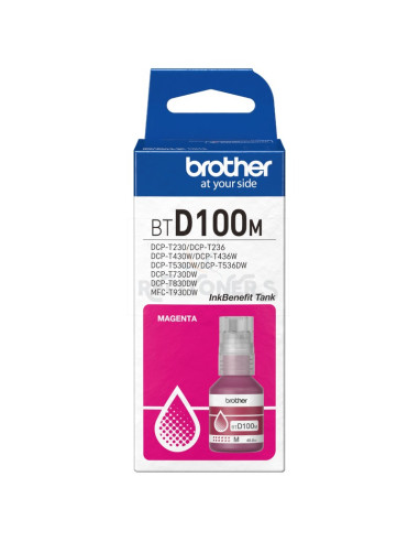 Cartucho de tinta BTD100M BROTHER - Brother BTD100M recambio de tinta para impresora Original Magenta