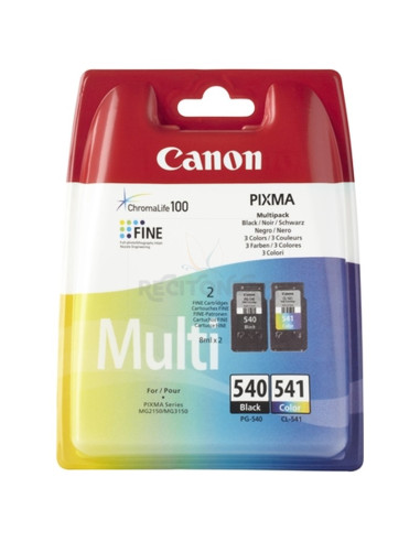 Cartucho de tinta 5225B006 CANON - CANON CARTUCHO NEGRO/COLOR PG540 / CL541 PACK 2 PIXMA MG/2150/3150