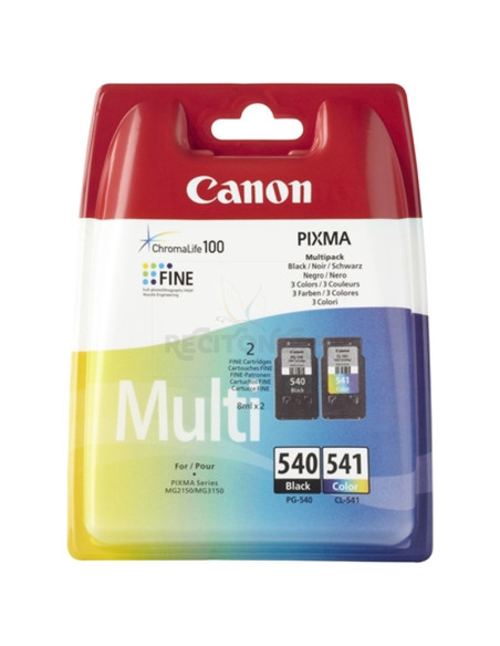 Cartucho de tinta 5225B006 CANON - CANON CARTUCHO NEGRO/COLOR PG540 / CL541 PACK 2 PIXMA MG/2150/3150