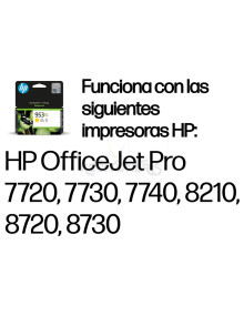 Cartucho de tinta F6U18AE-LS1 HP - HP Cartucho de tinta Original 953XL de alto rendimiento amarillo