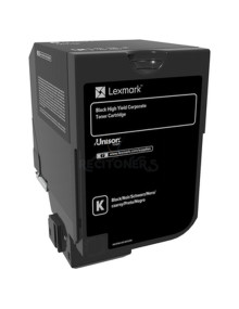 Cartucho de tinta 74C2HKE LEXMARK - Lexmark CS720, CS725 Cartucho negro alto rendimiento Corporativo (20 000 paginas)