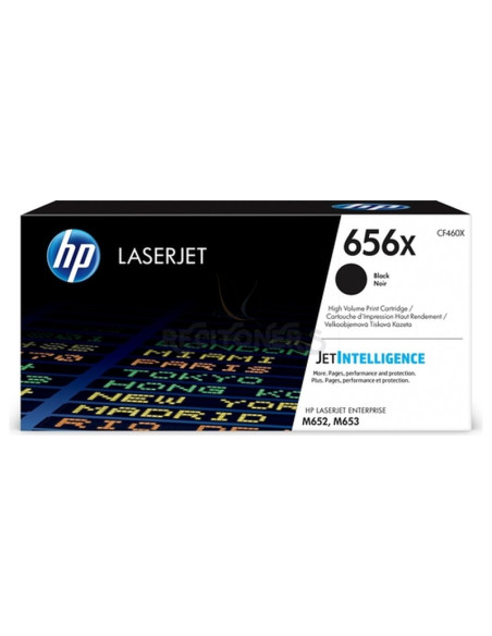 Toner CF460X HP - HP LaserJet Enterprise M652 Toner Negro Alto 656X