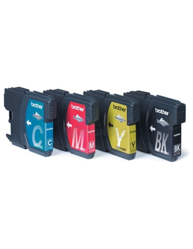 Cartucho de tinta LC1100VALBP BROTHER - BROTHER CARTUCHO RAINBOW PACK 500 PAG. NEGRO/400 PAG. MFC/DCP-/385C/585CW/6490CW/J615W