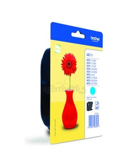 Cartucho de tinta LC121CBP BROTHER - BROTHER Cartucho tinta azul DCP-J552dw MFC-J470dw, 300 pag.
