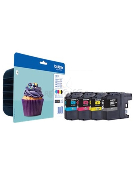 Cartucho de tinta LC123VALBP BROTHER - BROTHER Pack cartuchos Negro, Cian, Magenta y Amarillo MFC-J4410DW/MFC-J4510DW, 600 pag