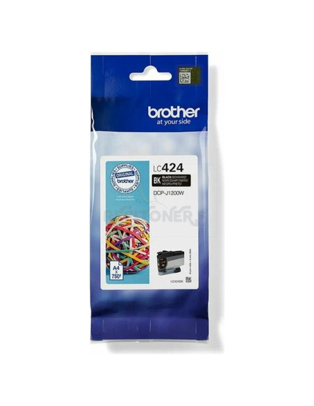 Cartucho de tinta LC424BK BROTHER - BROTHER tinta negra para DCPJ1200W LC424BK