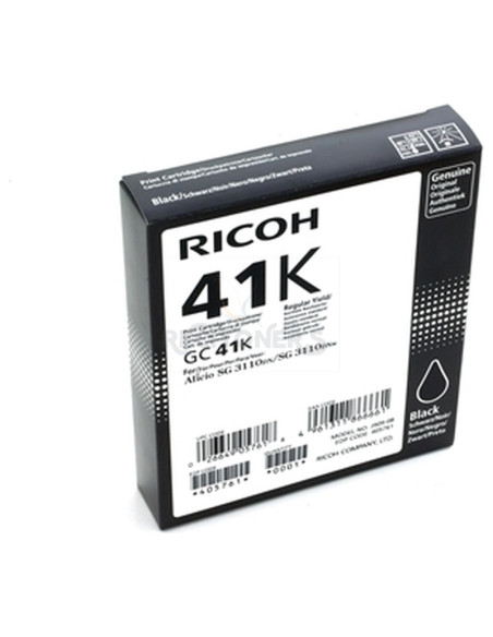 Cartucho de tinta 405761 RICOH - RICOH CARTUCHO TINTA NEGRO GC-41K 2.500 PAGINAS Alta capacidad