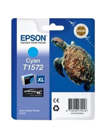 Cartucho de tinta C13T15724010 EPSON - EPSON CARTUCHO CIAN T1572 25,9ML R/3000