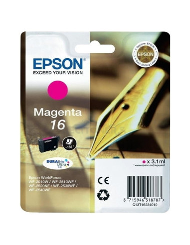 Cartucho de tinta C13T16234012 EPSON - EPSON CARTUCHO MAGENTA 165 PAG. WF-2010W/2510WF/2520NF/2530WF/2540WF