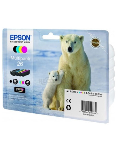 Toner C13T26164010 EPSON - EPSON MULTIPACK BK/C/M/Y CLARIA PREMIUM XP 510 520 600 605 610 615 620 625 700 710 720 800 810 820