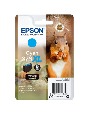 Cartucho de tinta C13T37924010 EPSON - EPSON TINTA CIAN XP-8500, 8505, 15000 - Nº 378XL (CLARIA PHOTO HD)