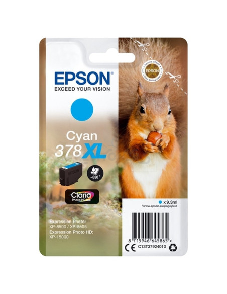 Cartucho de tinta C13T37924010 EPSON - EPSON TINTA CIAN XP-8500, 8505, 15000 - Nº 378XL (CLARIA PHOTO HD)