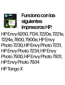 Cartucho de tinta T6N03AE-LS1 HP - HP Cartucho de tinta Original 303XL tricolor de alta capacidad Amarillo
