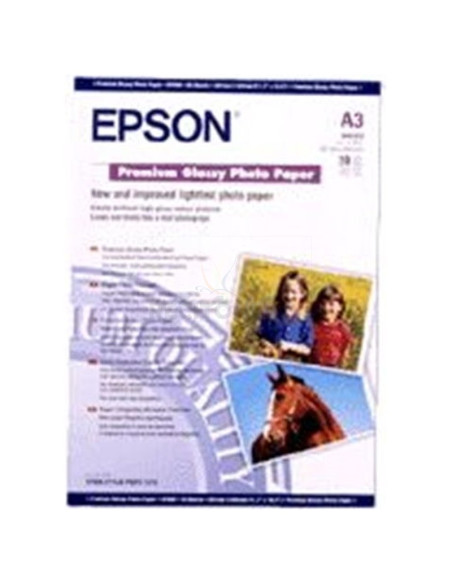 Papeleria C13S041315 EPSON - EPSON PAPEL INKJET FOTOGRAFICO GLOSSY PREMIUM A3 20 HOJAS
