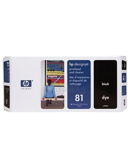 Cartucho de tinta C4950A HP - HP KIT CABEZAL GF NEGRO Nº81 DESINGJET/5000/5000PS/5500