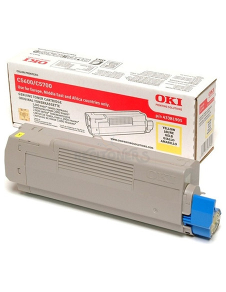 Toner 43381905 OKI - OKI TONER C5600 / C5700 - 2.000 PAG. AMARILLO