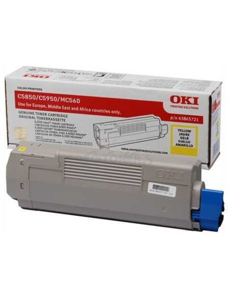 Toner 43865721 OKI - OKI TONER MC560 / C5850 / C5950 - 6.000 PAG. AMARILLO