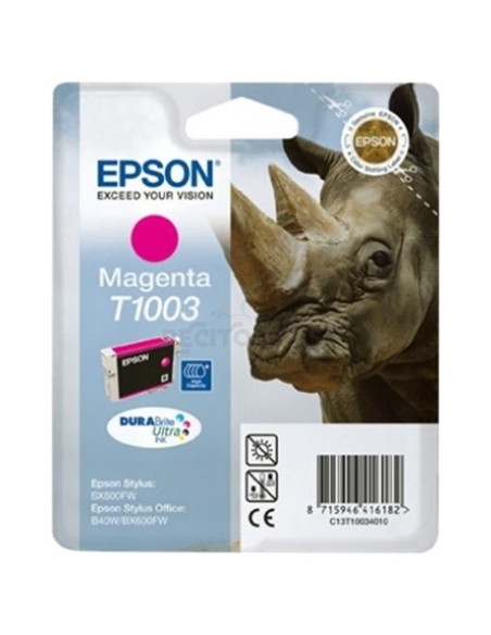 Cartucho de tinta C13T10034010 EPSON - EPSON CARTUCHO MAGENTA STYLUS SX/600FW OFFICE B/40W/1100 OFFICE BX/600FW/610 FW