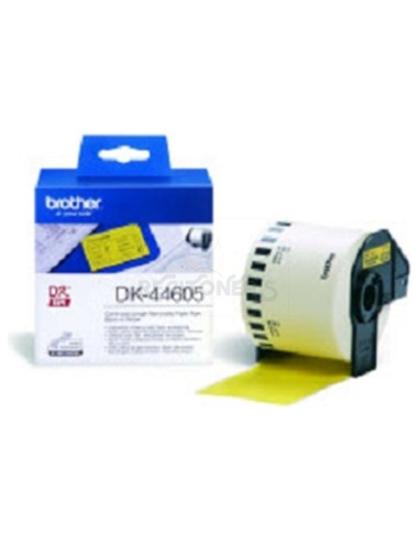 Papeleria DK44605 BROTHER - BROTHER CINTA CONTINUA DE PAPEL TÉRMICO REMOVIBLE - AMARILLO - 62MMX30,48M